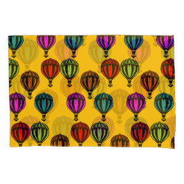 熱気球パターン(の模様が)ある球 枕カバー