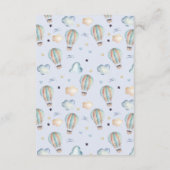 熱気球パーティーベビー予測カード エンクロージャーカード (裏面)