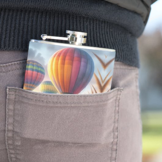 熱気球ビニールフラッ包まれたク フラスク (インサイチュ)