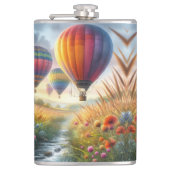 熱気球ビニールフラッ包まれたク フラスク (正面)