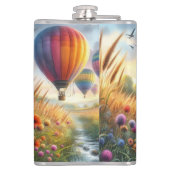 熱気球ビニールフラッ包まれたク フラスク (裏面)