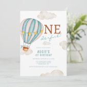 熱気球ファースト誕生日 招待状 (スタンド正面)