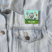 熱気球ファームアニマルパーソナライズされたツ 缶バッジ (インサイチュ)