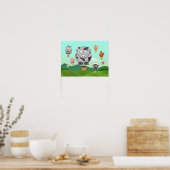 熱気球ファーム動物 ポスター (キッチン)