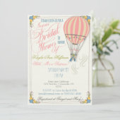 熱気球ブライダルシャワーの招待状。 招待状 (スタンド正面)