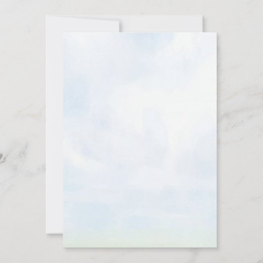 熱気球ブライダルシャワー招待状 招待状 (裏面)