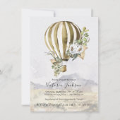 熱気球ブライダルシャワー招待状 招待状 (正面)