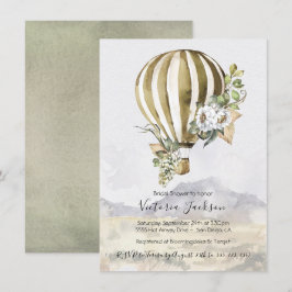 熱気球ブライダルシャワー招待状 招待状