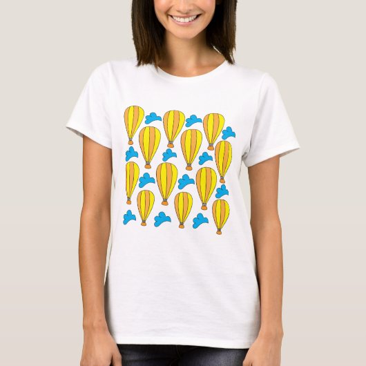 熱気球ブルークラウドホットエアバルーン Tシャツ (正面)