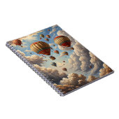 熱気球ブルースカイクラウドサンセットヴィンテージ ノートブック (右側)