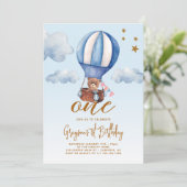 熱気球ベアーボーイ1st誕生日 招待状 (スタンド正面)