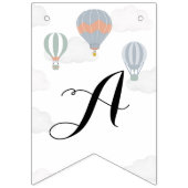 熱気球ベビーシャワーサイン バンティングフラッグ (第2の旗)