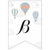 熱気球ベビーシャワーサイン バンティングフラッグ (第1の旗)
