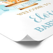 熱気球ベビーシャワージャングル動物へようこそ ポスター (角)