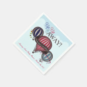 熱気球ベビーシャワーナプキン スタンダードカクテルナプキン (角)