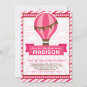 熱気球ベビーシャワーパーティの招待状 招待状 (正面)