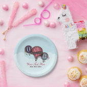 熱気球ベビーシャワープレート ペーパープレート (パーティー)