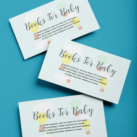 熱気球ベビーシャワーベビー エンクロージャーカード