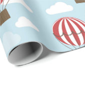 熱気球ベビーシャワーユニセックス子供の誕生日 ラッピングペーパー (ロールコーナー)