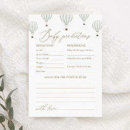 熱気球ベビーシャワー予測とアドバイス 招待状
