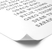 熱気球ベビーシャワー動物のシーティングチャート ポスター (角)