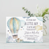 熱気球ベビーシャワー招待状 招待状 (スタンド正面)