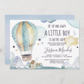 熱気球ベビーシャワー招待状 招待状 (正面/裏面)