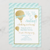 熱気球ベビーシャワー招待状 招待状 (正面/裏面)