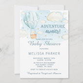 熱気球ベビーシャワー招待状 招待状 (正面)