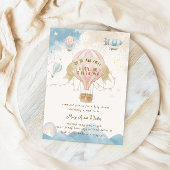 熱気球ベビーシャワー招待状 招待状