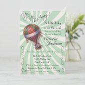 熱気球ベビーシャワー招待状 招待状 (スタンド正面)