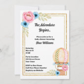 熱気球ベビーシャワー招待状 招待状 (正面)