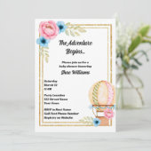 熱気球ベビーシャワー招待状 招待状 (スタンド正面)