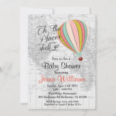 熱気球ベビーシャワー招待状 招待状 (正面)