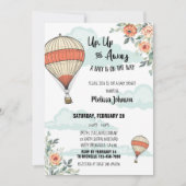 熱気球ベビーシャワー招待状 招待状 (正面)