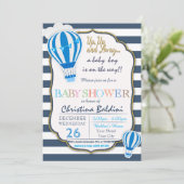 熱気球ベビーシャワー招待状 招待状 (スタンド正面)