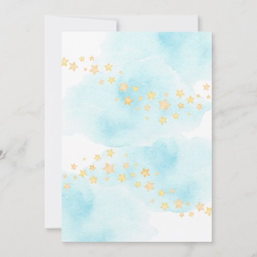 熱気球ベビーシャワー招待状 招待状 (裏面)