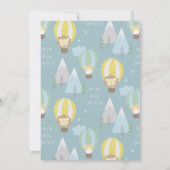 熱気球ベビーシャワー招待状 招待状 (裏面)