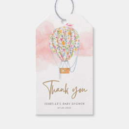 熱気球ベビーシャワー ギフトタグ