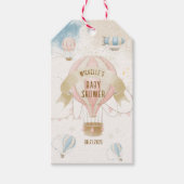 熱気球ベビーシャワー ギフトタグ (正面)