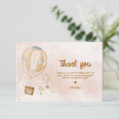 熱気球ベビーシャワー サンキューカード (スタンド正面)