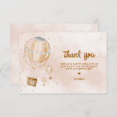 熱気球ベビーシャワー サンキューカード (正面/裏面)