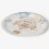 熱気球ベビーシャワー ペーパープレート (アングル)