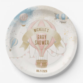 熱気球ベビーシャワー ペーパープレート