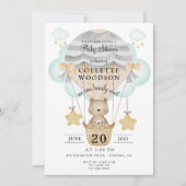熱気球ベビーシャワー 招待状 (正面)