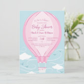 熱気球ベビーシャワー 招待状 (スタンド正面)