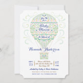 熱気球ベビーシャ男女兼用ワー 招待状 (正面)