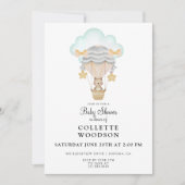 熱気球ベビーベイビーシャワー招待状 招待状 (正面)