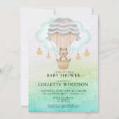 熱気球ベビーベイビーシャワー招待状 招待状 (正面)