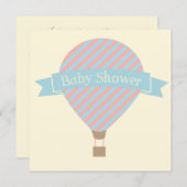 熱気球ボーイ/少女ベビーシャワー招待状 招待状 (正面/裏面)